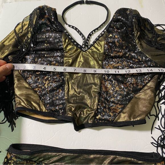 Revolution Tenth House 2 piece dance costume fringe ZERO GRAVITY TH25247 MA adul - Picture 9 of 12